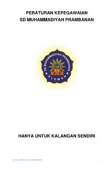 PERATURAN KEPEGAWAIAN SDMP 2021-2022