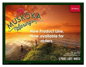 Muskoka Springs New Tim Hortons Product Line