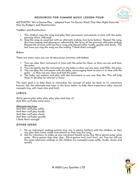 Summer Mixed Age Music Lesson 4