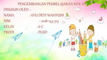 AYU DEVI WAHYUNI 2018143515 PPT MTK VOLUME BANGUN RUANG TUGAS AKHIR SEMESTER