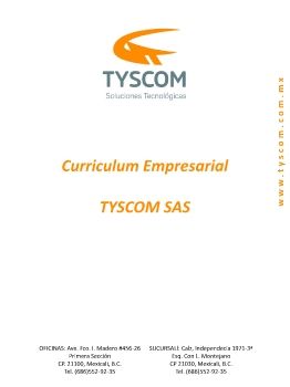 CURRICULUM TYSCOM