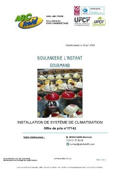 PROJET INSTANT GOURMAND - CLIMATISATION