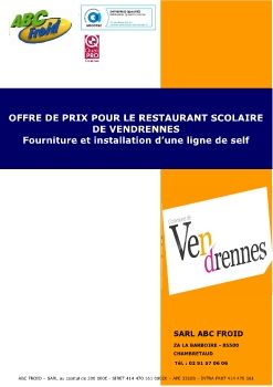 PROJET - RESTAURANT SCOLAIRE VENDRENNES