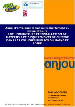 APPEL D'OFFRE CONSEIL DEPARTEMENTAL MAINE ET LOIRE