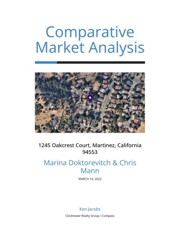 Marina Doktorevitch & Chris Mann Market Analysis