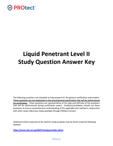 PT Level II Answer Key