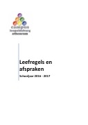 Leefregels en afspraken 2016 - 2017