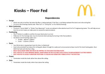 Kiosk - Floor Fed - Dependencies