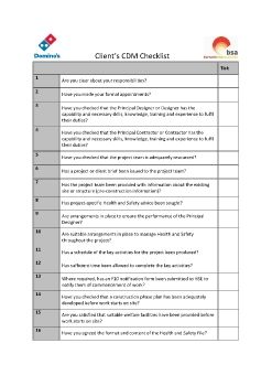 LINK - H&S Checklist -Clients CDM Checklist