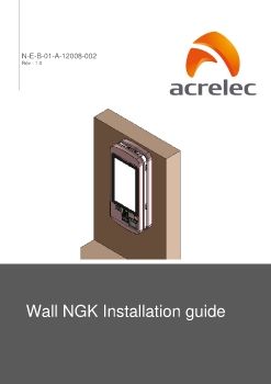 Acrelec Wall NGK Installation Guide NEF 01 A 12008 002 REV 1.0_Neat