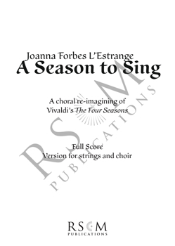 A Season to Sing Full Score