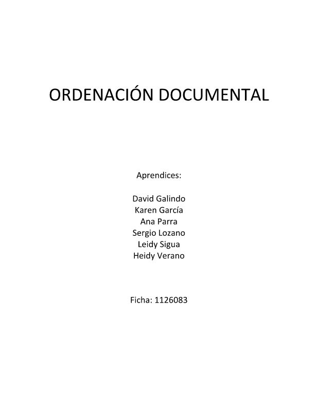 ORGANIZACIÓN DE DOCUMENTOS 