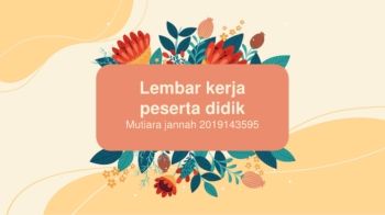 Lembar kerja peserta didik