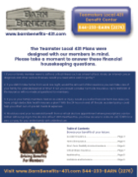 Sample Teamster Local 431 Enrollment Kit