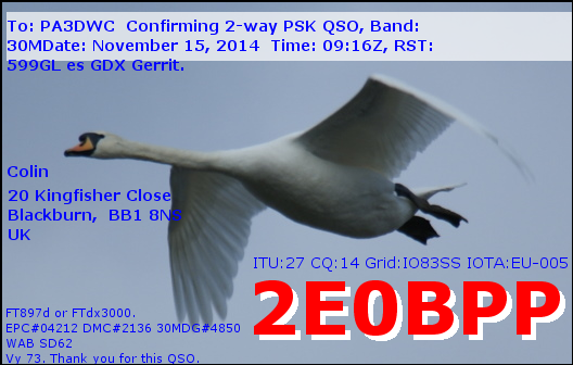 PA3DWC - Eqsl