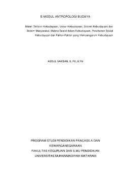 Modul Pembelajaran Antropologi Budaya Dengan Pendekatan Deep Dialogue and Critical Thinking