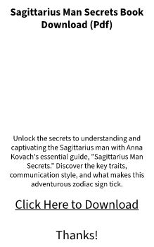 PDF BOOK Download - Sagittarius Man Secrets by Anna Kovach FREE DOC? 