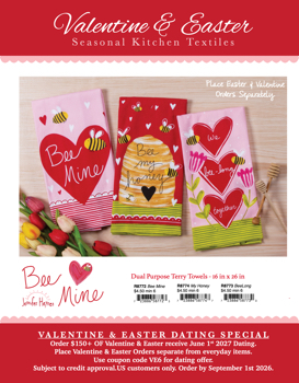 Kay Dee Designs 2027 Valentine & Easter Wholesale Kitchen Textiles