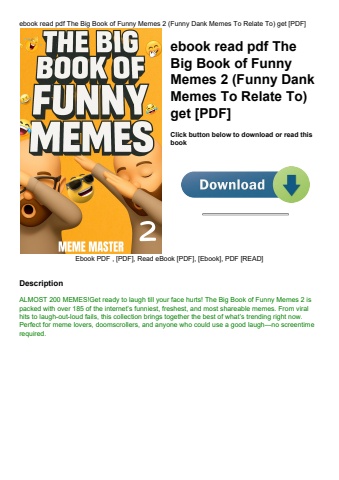 ebook read pdf the big book of funny memes 2 (funny dank memes to relate to) get [pdf]