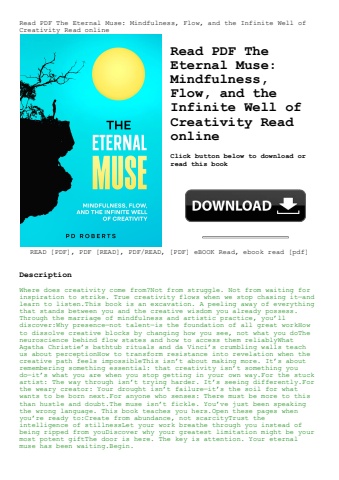 read pdf the eternal muse mindfulness  flow  and the infinite well of creativity read online