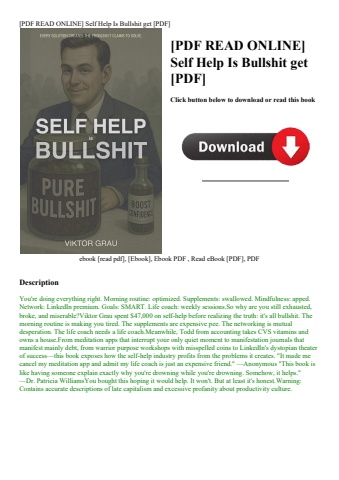 [pdf read online] self help is bullshit get [pdf]