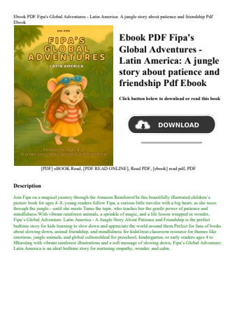 ebook pdf  fipa's global adventures - latin america a jungle story about patience and friendship pdf
