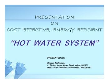 Microsoft PowerPoint - BT - Presentation for Hot Water System 18-11-14 [Compatibility Mode]