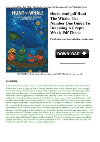 ebook read pdf hunt the whale the number one guide to becoming a crypto whale pdf ebook