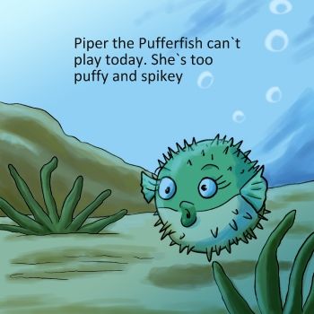 Piper the Pufferfish mockup 