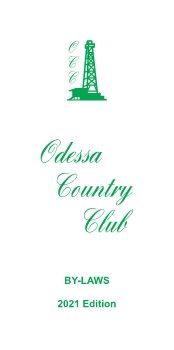 Odessa Country Club By-Laws Book