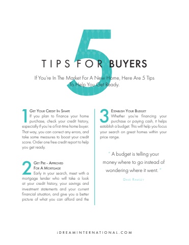 5 TIPS FOR BUYERS