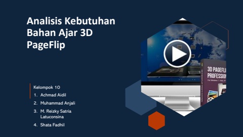 Analisis Kebutuhan Bahan Ajar 3D PageFlip