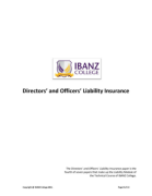 Directors and Officers Liability