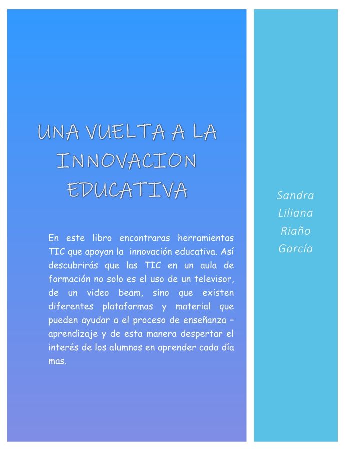 UNA VUELTA A LA INNOVACION EDUCATIVA