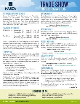 2018 Annual Conference Trade Show Application