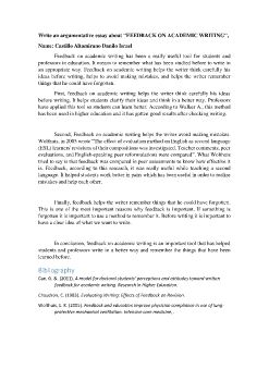 FEEDBACK ON ACADEMIC WRITING