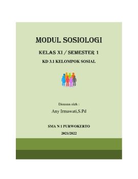 MODUL SOSIOLOGI XI KD 3.1-Ibu Any