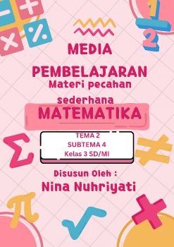 Merah Muda Warna-warni Ceria Ilustrasi Sampul Modul Pembelajaran Matematika Dokumen A4