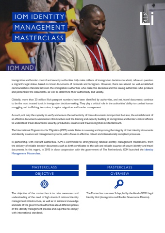 IOM Identity Management Masterclass Brochure