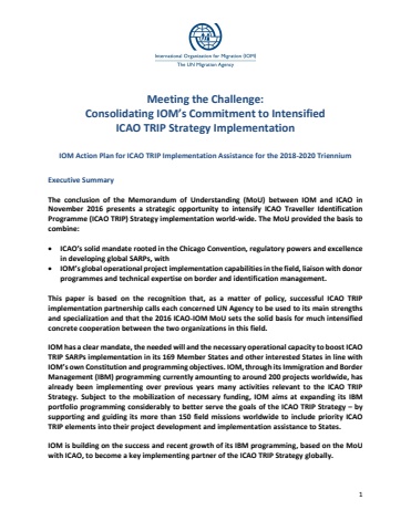 IOM anc ICAO Work Plan