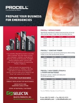 SELECTA • PROCELL - Prepare Your Business for Emergencies