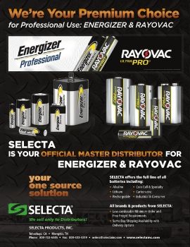 SELECTA • ENERGIZER & RAYOVAC - Batteries for Professional Use