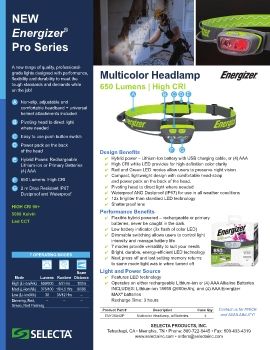 SELECTA • ENERGIZER - Pro Series™ - Multicolor Headlamp