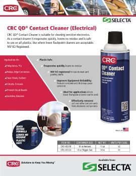 SELECTA • CRC QD® CONTACT CLEANER (Electrical) - Clean with Confidence!