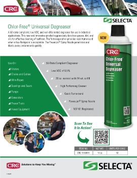 SELECTA • CRC CHLOR-FREE UNIVERSAL DEGREASER