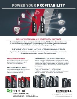 SELECTA • PROCELL INTENSE & CONSTANT - First Dual Portfolio of Professional Batteries