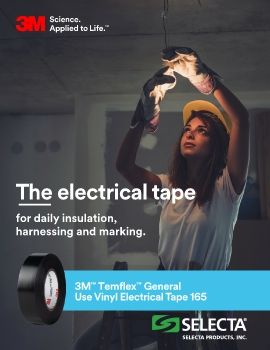 3M ELECTRICAL TAPE TEMFLEX 165 (Insulation- Harnessing - Marking) - 2-PAGE SELL SHEET