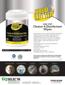 SELECTA • RUST-OLEUM - KRUD KUTTER - One Step Disinfectant -  Wipes