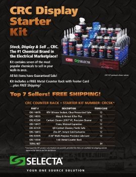 SELECTA • CRC COUNTER RACK DISPLAY • STARTER KIT - 7 Top Sellers (wop)