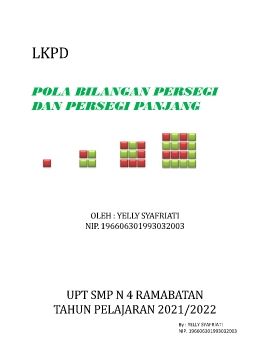 LKPD KD 3.1 (pola bilangan persegi dan persegi panjat